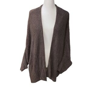 Barefoot Dreams Cozy Chic Dolman Cardigan Shrug Gray Soft Sweater Slouchy M